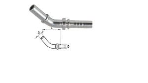 FURTUN-HIDRAULIC-CONEXIUNE-TRANSIȚIE-ÎN-COLȚ-45°