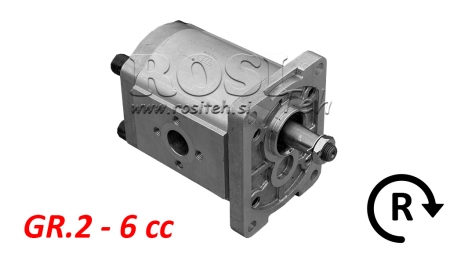 HYDRAULIKPUMPE GR.2 6 CC HØJRE - FLANGER