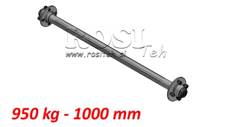 PÓTKOCSI TENGELY 950 KG FÉK NÉLKÜL (1000 mm)