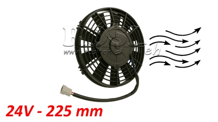 WENTYLATOR OSIOWY 225MM WCIĄGAJĄCY 24V