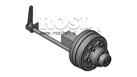 ESSIEU AVEC FREINS 5.250 KG L.290 MM