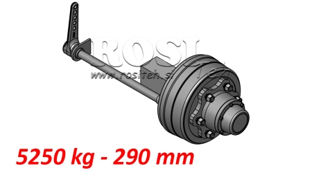 PUOLI-AKSELIT JARRUILLA 5.250 KG L.290 MM