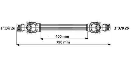 CARDAN ECO 790mm 35-60CP STANDARD - dimensiuni