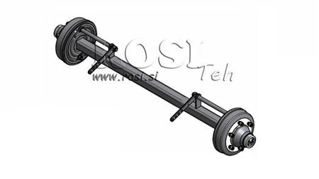 AXA PENTRU REMORCA 8300 kg CU FRANE (1600 mm)