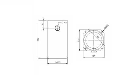 REZERVOR METALIC ROLL PP 2 LITRI-dimensiuni