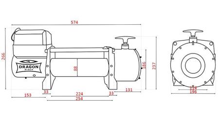 24 V ELEKTRISK WINCH DWT 16000 HD - 7257 KG