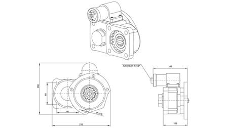 Dimensions OUTPUT FOR HYDRAULIC PUMP - VOLVO R5-2