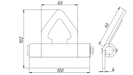 HINGE PENTRU PANOU LATERAL AL REMORCII TRIANGULARE