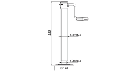 GEWINDESTÜTZE LEGS 350mm - 1.000kg
