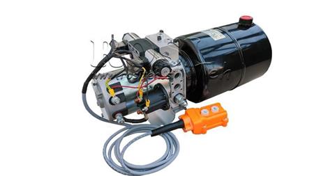 MINI HYDRAULISK AGGREGAT 12V DC - 1.6kW = 2.1cc - 8 lit - dobbelt retningssamling (metal)