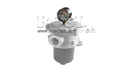 VACUUM METER FOR HYDRAULIC FILTER -1 - 0 BAR - 1/8