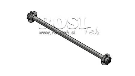 AXLE FOR TRAILER 950 KG WITHOUT BRAKE (1200 MM)