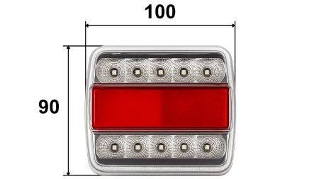 LED TYLNE ŚWIATŁO DO PRZYCZEPY KOMBINOWANE 4 FUNKCJE 12V BIAŁE