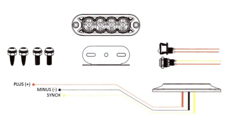 LAMPĂ STROBOSCOPICĂ LED 12/24 V