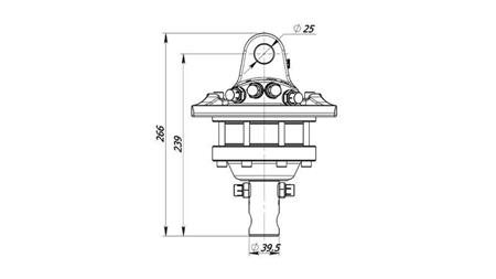 HYDRAULIC ROTATOR 1000/500 KG WITH AXLE