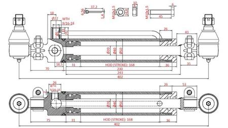 CYLINDRE DE DIRECTION HYDRAULIQUE Cs Rétrocaveuse