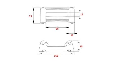 GUIDE À ROULEAU POUR CÂBLE EN ACIER DWH 2500-4500