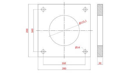 FLANGE FOR CYLINDER AL.100