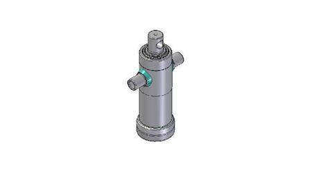2032F - CILINDRO TELESCOPICO STANDARD/BUCO 3 STADI CORSO 593 DIAMETRO 95