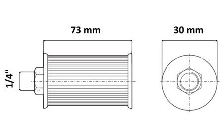 FILTRU DE SUCȚIE HIDRAULIC METALIC 1/4 - 5 LIT