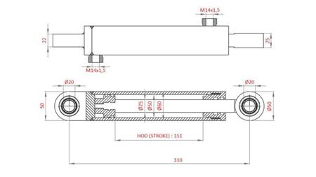 CILINDRU HIDRAULIC DE DIRECȚIE FIAT-NEW HOLLAND OEM-5189995