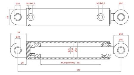 CILINDRU HIDRAULIC DE DIRECȚIE FIAT-NEW HOLLAND OEM-5189892