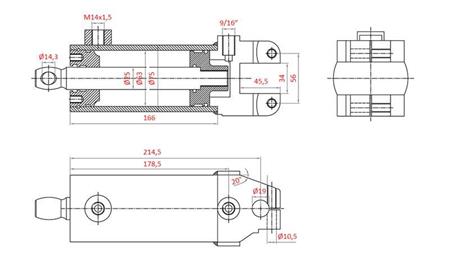 CILINDRU DE DIRECȚIE HIDRAULIC MASSEY FERGUSON OEM-1605121M91, 1605121M92 532193M91, 3773711M91