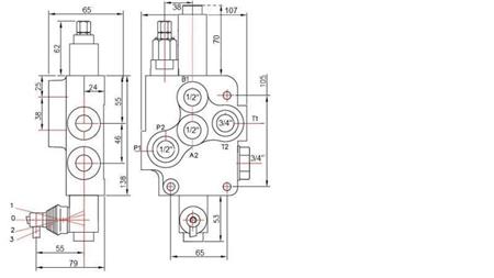 HYDRAULIC VALVE 1xP80 FLOATING