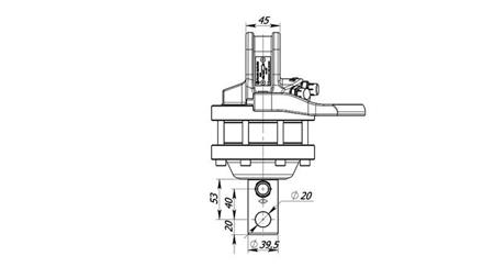 HYDRAULIC ROTATOR 1000/500 KG WITH AXLE