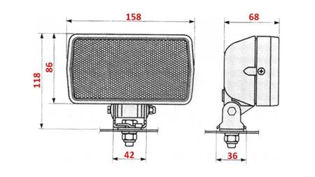 LAMPE DE TRAVAIL TRACTEUR COBO HALOGÈNE