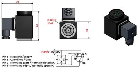 ELECTRONIC PRESSURE SWITCH X55 0-200 BAR (MAX.500BAR)