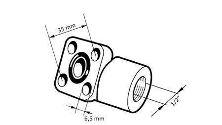 RØRFORBINDELSE 1/2 - RETT FLANGE BOSCH fi 35
