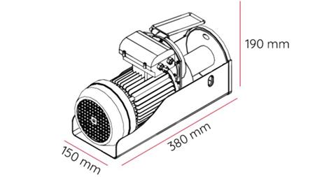 WINCH ELECTRIC 230 V DWI 300/600 kg