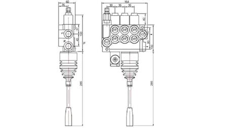 HYD. VALVE 3xP40 JOYSTICK