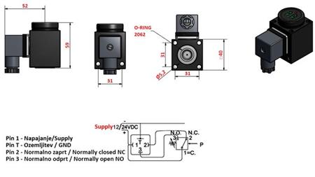 SWITCH ELECTRONIC DE PRESIUNE KL55 0-200 BAR (MAX.500BAR)