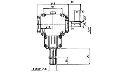 VINKELREDUCER PTO 1:1.9 (14HK-10kW)