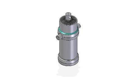 7021F -TELESCOPIC CYLINDER STANDARD/HOLE 7 STAGES STROKE 2955 DIAMETER 190