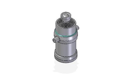 7057S -TELESCOPISK CYLINDER STANDARD/BOLD 7 TRIN REJSE 2340 DIAMETER 215