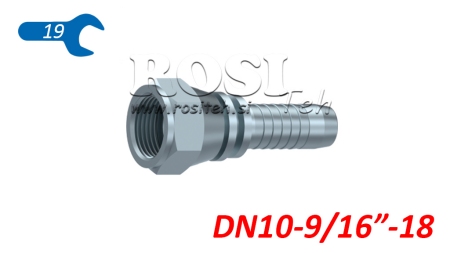 CONEXIUNE HIDRAULICĂ DKJ JIC74° FEMELĂ DN10-9/16”-18
