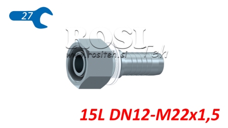 CONEXIUNE HIDRAULICĂ DKOL 15 L FEMELĂ DN12-M22X1,5