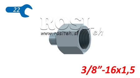 ADAPTATOR HIDRAULIC MASCULĂ-FEMELĂ 3/8-16X1,5