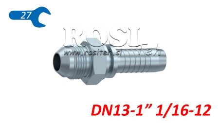 CONEXIUNE HIDRAULICĂ AGJ JIC74° MALE DN13-1” 1/16-12