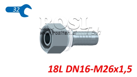 CONEXIUNE HIDRAULICĂ DKOL 18 L FEMELĂ DN16-M26X1,5