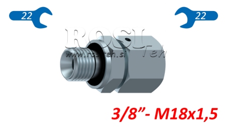 VANĂ HIDRAULICĂ UVOJNI VIJAČNI SPOJ AOVR ED BSP3/8 - M18X1,5