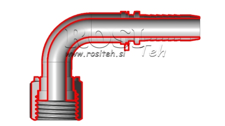 CONEXIUNE HIDRAULICĂ DKORFS COLȚ FEMELĂ 90° DN10-13/16-16