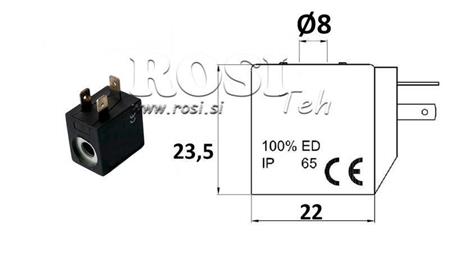 Bobină ELECTROMAGNETICĂ 230VAC PENTRU VALVĂ - fi 8mm-23.5mm 3W