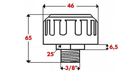 CAPAC METALIC CU VENTIL 3/8''
