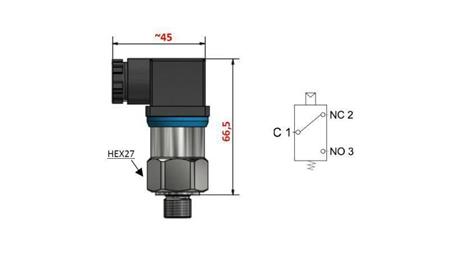 INTERUPTEUR DE PRESSION HYDRAULIQUE F3 10-100 BAR (MAX.300BAR)