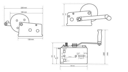 MANUAL WINCH DWK 12 - 540 kg