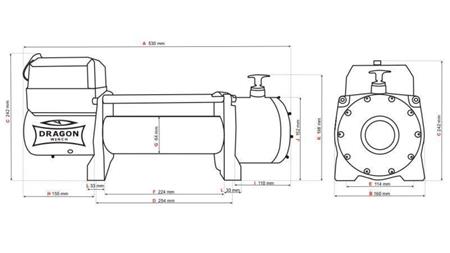 WINCH ELECTRIC 24 V DWM 13000 HD - 5897 kg